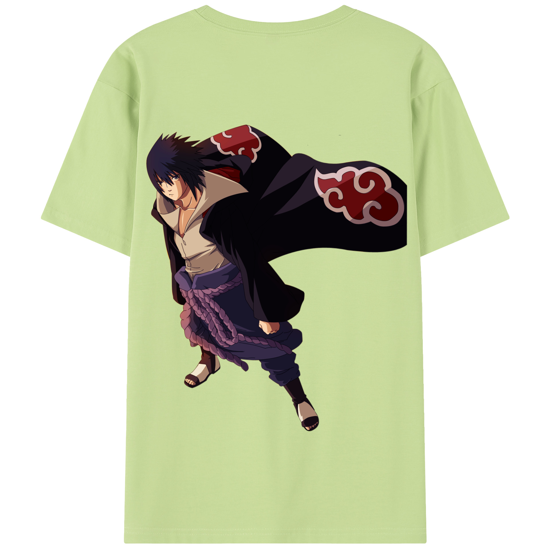 （画像用） NARUTO -ナルト- うちは サスケ Uchiha Sasuke 綿100％半袖Tシャツ（背面プリント）